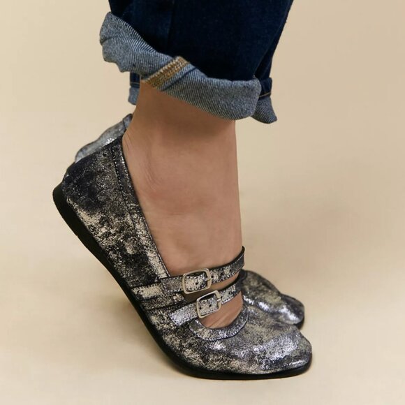 Free People Gemini Ballet Flat – Silver – Size 8 - Picture 6 of 6